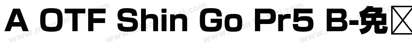 A OTF Shin Go Pr5 B字体转换